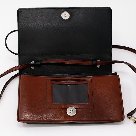 Brighton Croc Embossed Leather Accordion Bag - Picture 8 of 9